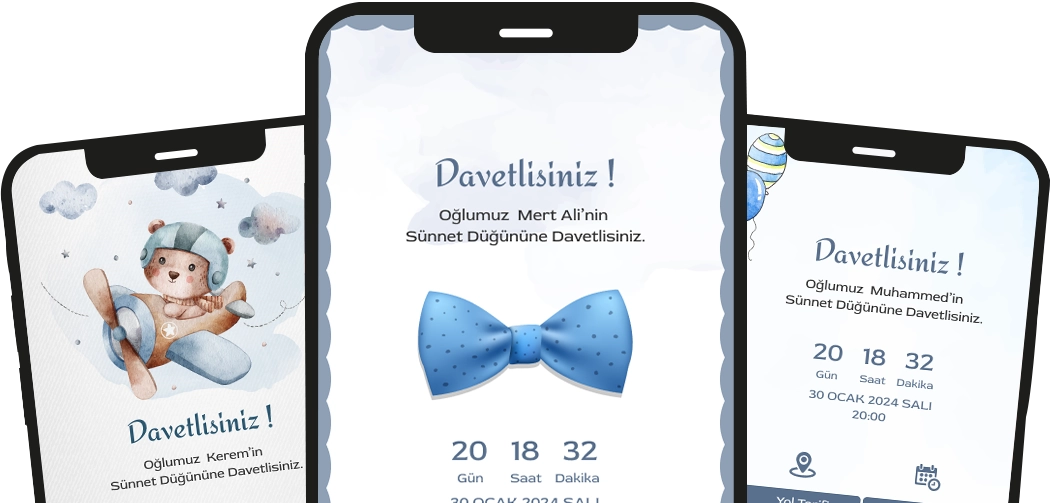 Nevşehir Gülşehir Sünnet Davetiyeleri